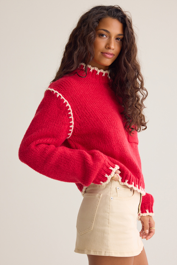 Brenna Whipstitch Sweater Detail 4 - Altar'd State