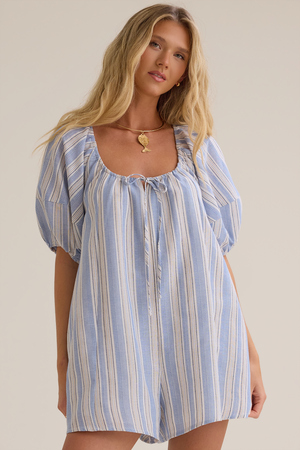 Piper Puff Sleeve Romper - Altar'd State - 