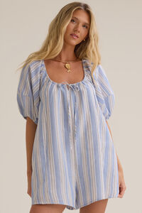 Piper Puff Sleeve Romper Detail 2 - Altar'd State