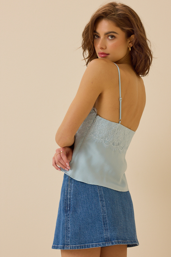 Terra Satin Lace Top Detail 5 - Altar'd State