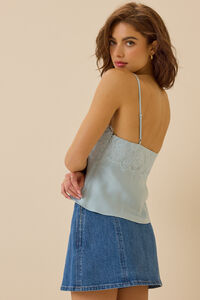 Terra Satin Lace Top Detail 5 - Altar'd State