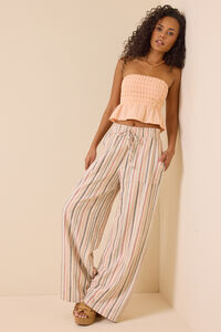 Rylen Stripe Linen Pant in Rust Multi | Altar'd State