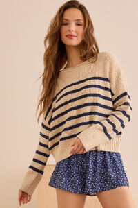 Easygoing Striped Pullover Detail 2 - Altar'd State