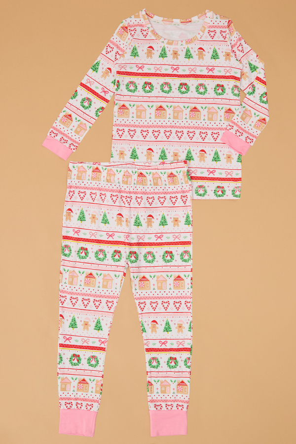 Gingerbread Fair Isle Long Sleeve Lounge Set - Altar'd State