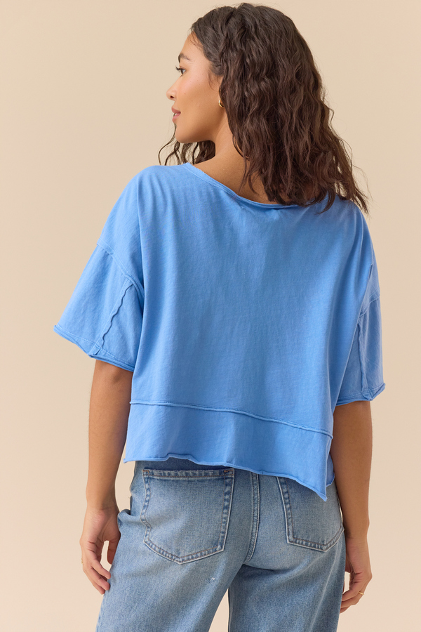 Cassandra V-Neck Boxy Tee Detail 4 - Altar'd State