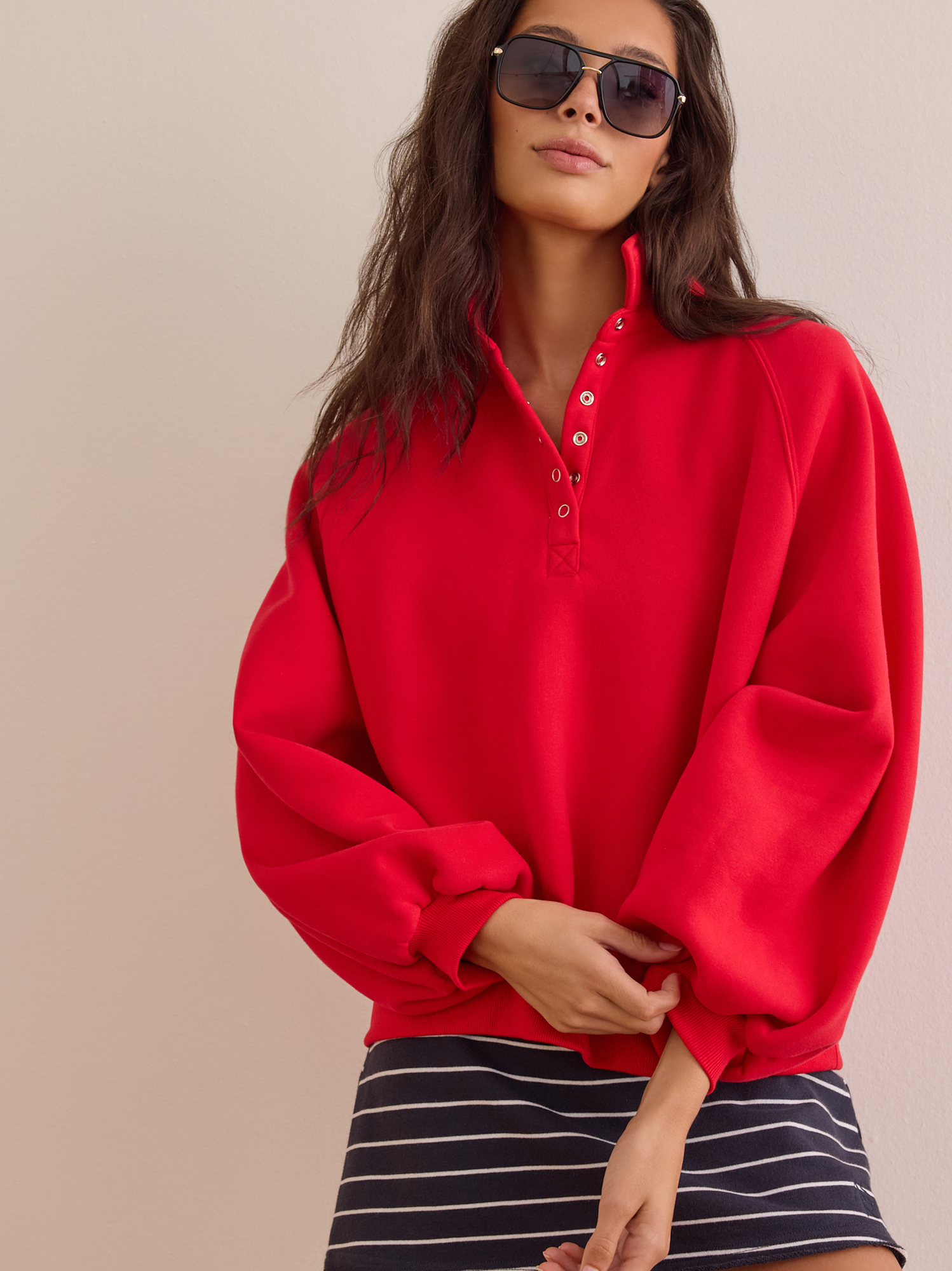 Feelin' Good Pullover in Cherry Red | AS Revival