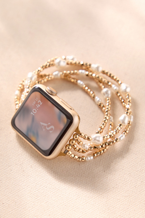Pearl Beaded Stretch Watch Band - Altar'd State - 