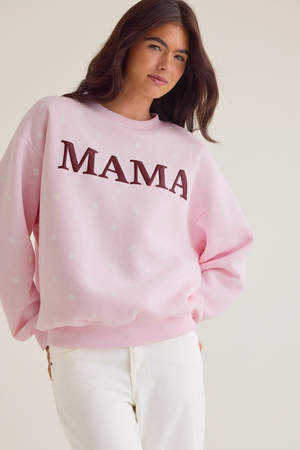 Penelope Polka Dot Mama Sweatshirt - Altar'd State - 