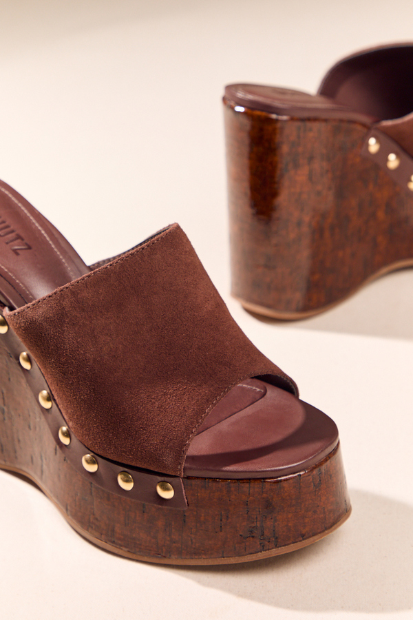 Dalle Suede Wedges by Schutz Detail 2 - Altar'd State