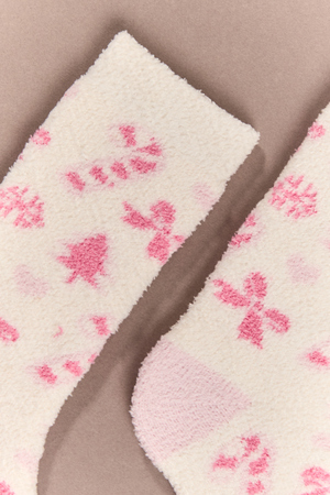 Peppermint Pink Fuzzy Socks - Altar'd State