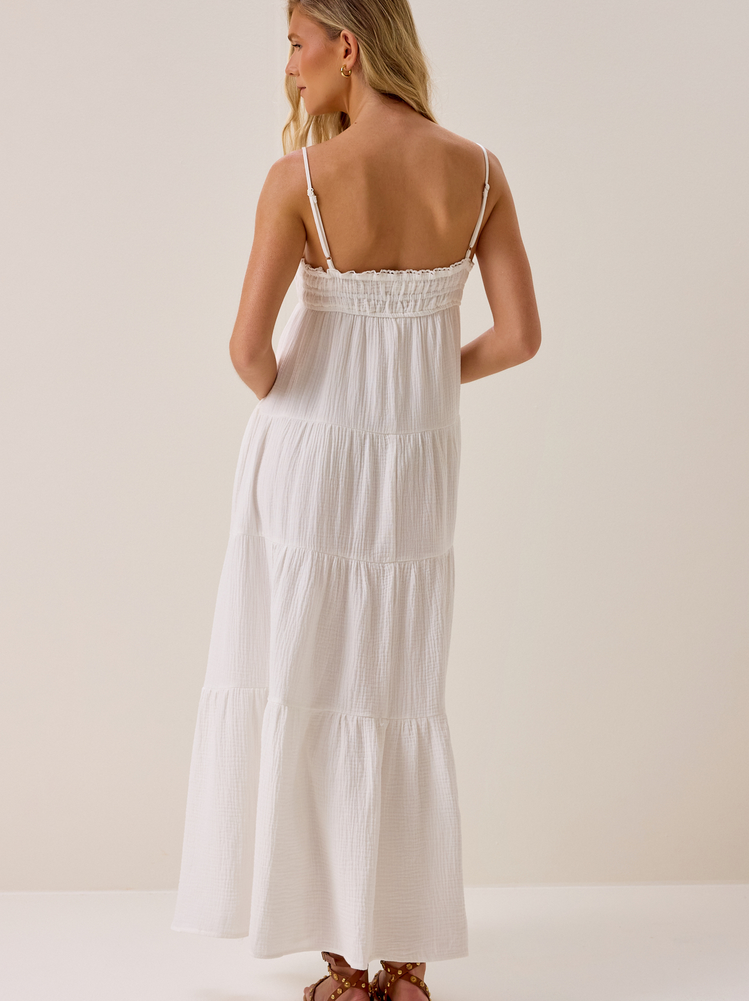 sleeveless linen maxi dress Womens Linen Sleeveless Maxi Dress ARNIA in Black 2XL/3XL