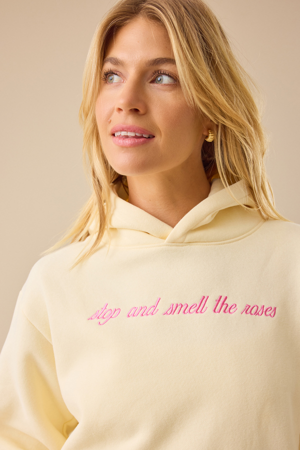 Stop And Smell The Roses Hoodie Detail 2 - Altar'd State