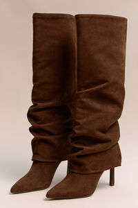 Avery Foldover Suede Stiletto Boots Detail 4 - Altar'd State
