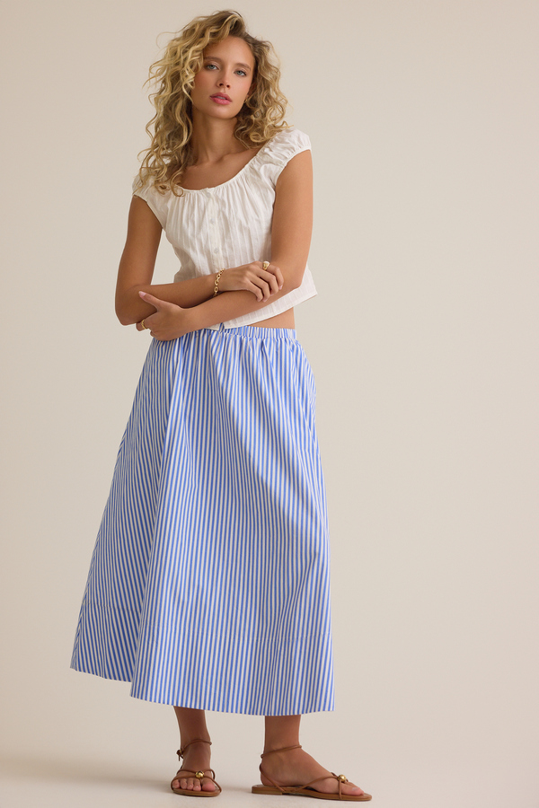 Sloane Stripe Midi Skirt - Altar'd State