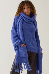 Eira Oversized Sweater & Scarf Detail 2 - Altar'd State