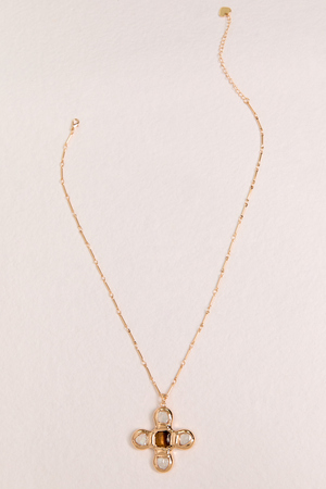 Brown Cross Pendant Necklace - Altar'd State - 