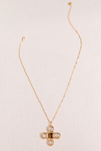 Brown Cross Pendant Necklace Detail 2 - Altar'd State