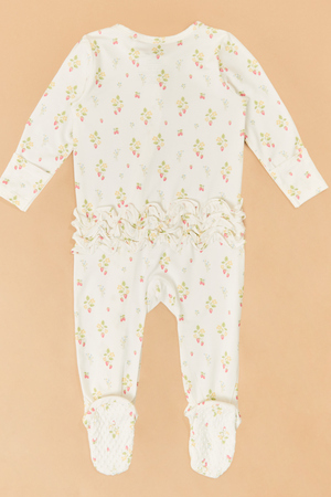 Sadie Strawberries Ruffle Footie - Altar'd State - 