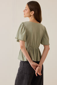 Nia Crochet Babydoll Tee Detail 5 - Altar'd State