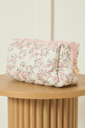 
        Calise Floral Makeup Bag in Pink | Altar'd State
    