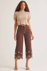 Natalee Embroidered Eyelet Jeans - Altar'd State