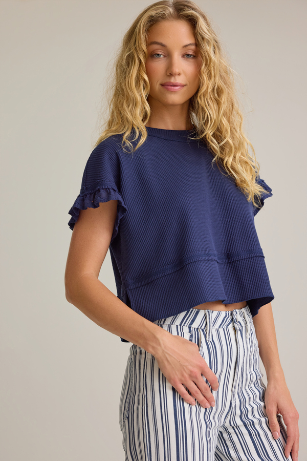 Ellis Thermal Lace Sleeve Top Detail 3 - Altar'd State