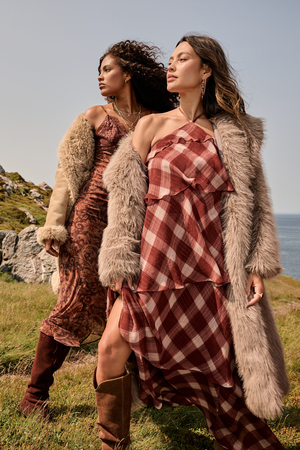 Avaline Faux Fur Coat - Altar'd State - 