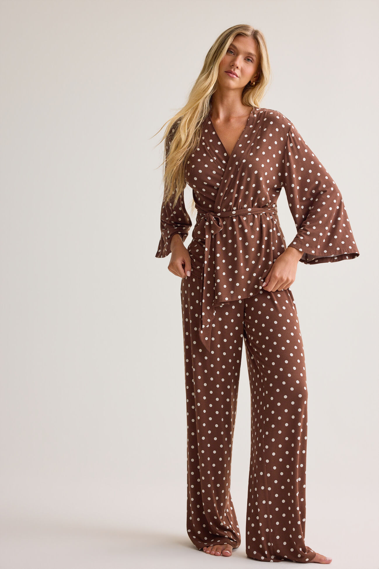 Charlotte Polka Dot Lounge Kimono