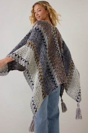 Auburn Knit Poncho - Altar'd State - 