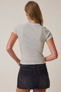 Campbell Stripe Crop Tee Detail 5 - Altar'd State
