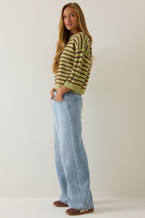 Tammy Striped Dolman Sweater - Altar'd State
