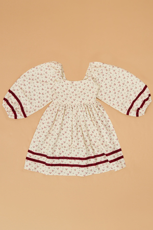 Ella Velvet Trim Floral Dress - Altar'd State - 