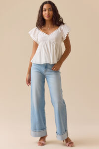Azura Textured Babydoll Top Detail 2 - Altar'd State