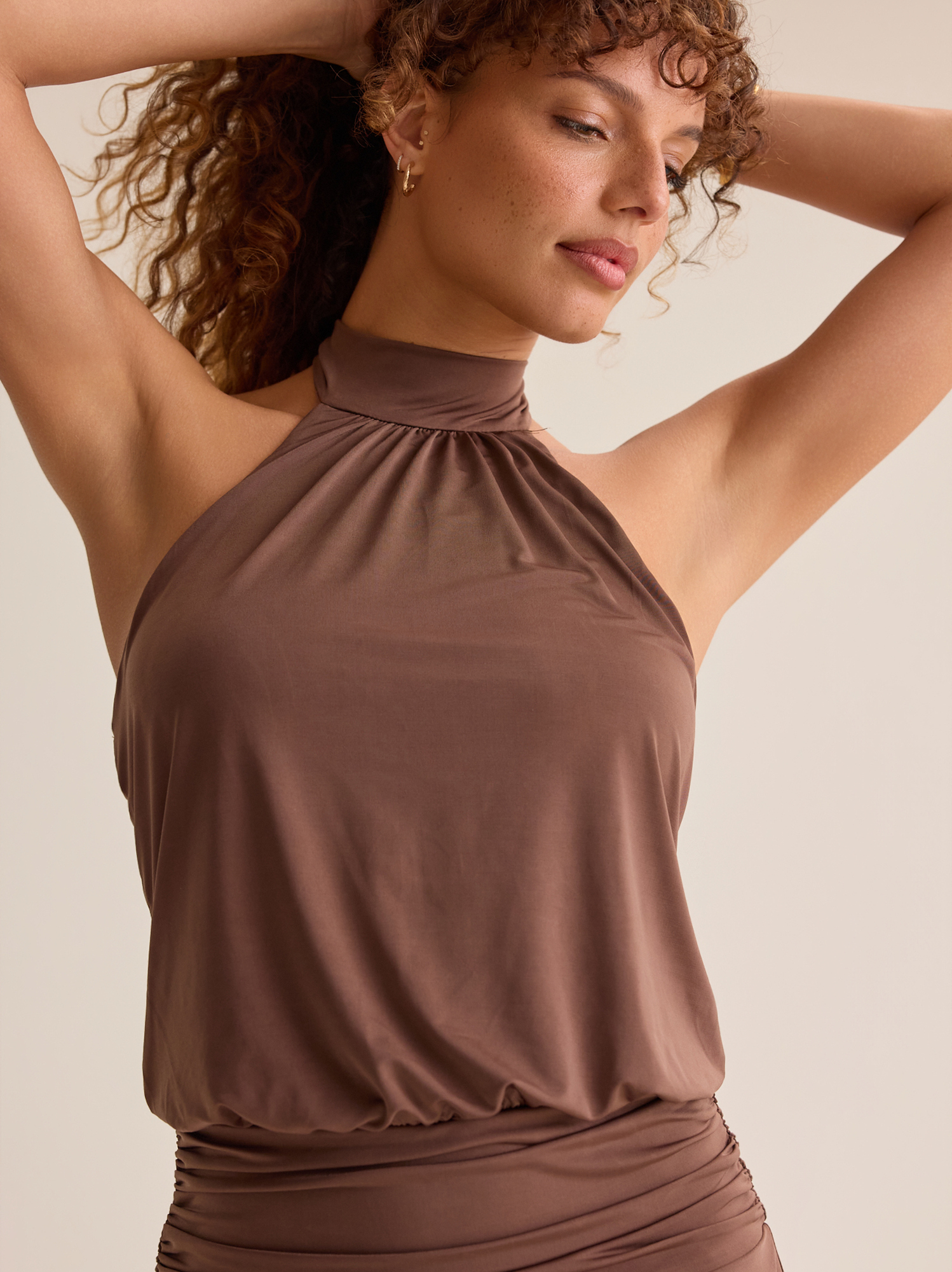 Margo Mini Dress in Brown | Altar'd State