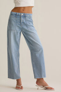 Masyn Striped Barrel Pant Detail 3 - Altar'd State