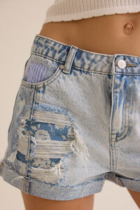 Carrie Patch Denim Shorts Detail 2 - Altar'd State