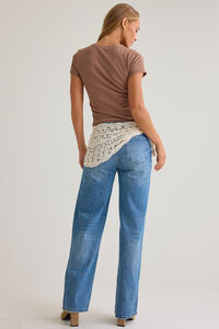 Aadhya Crochet Mid Rise Jeans Detail 7 - Altar'd State