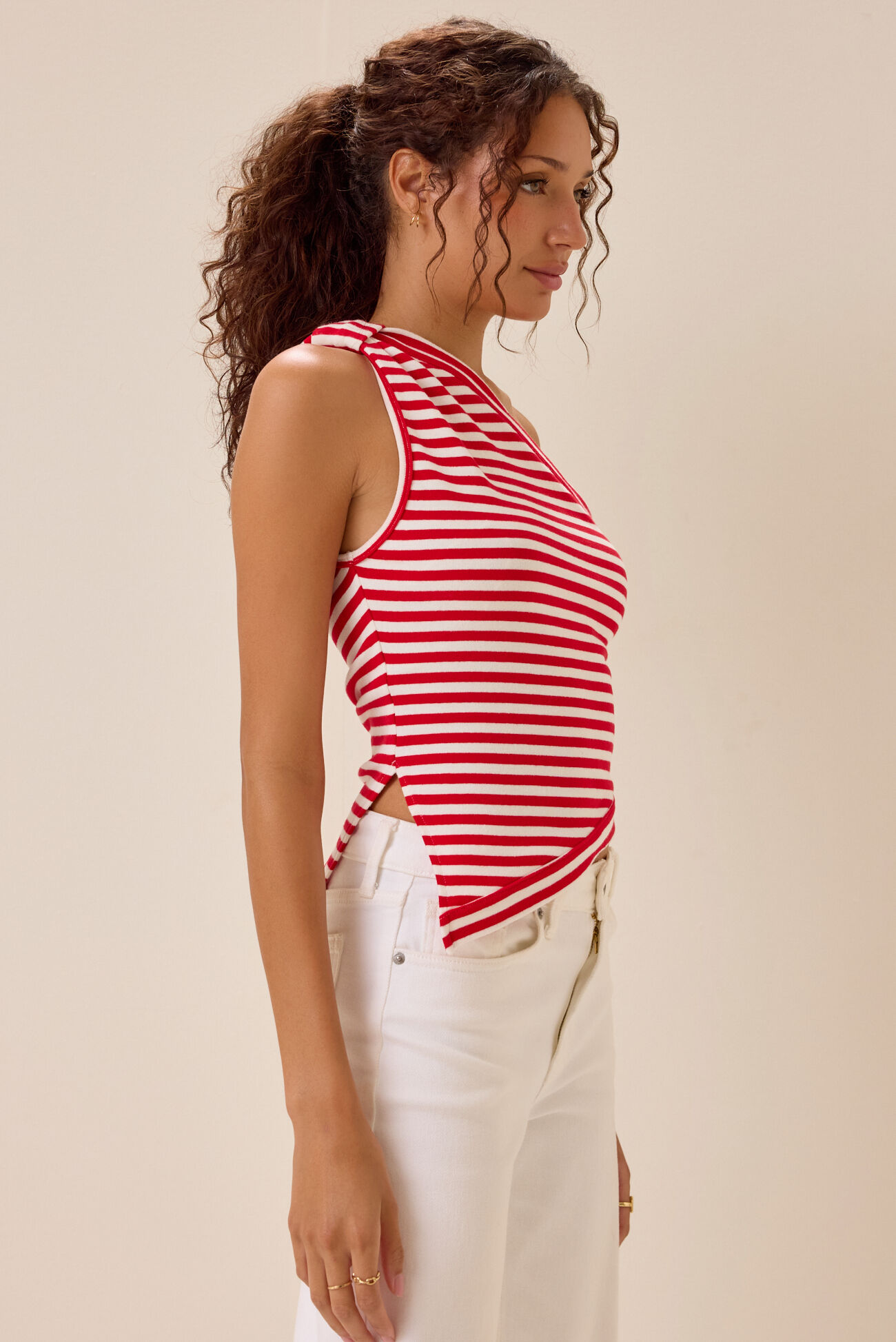 Sawyer One Shoulder Stripe Tank