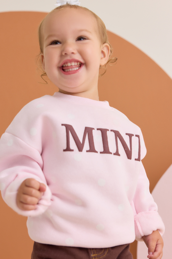 Penelope Polka Dot Mini Sweatshirt Detail 3 - Altar'd State