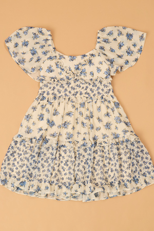 Posey Floral Dress and Denim Vest - Altar'd State - 