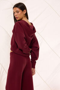 Supersoft Cropped V-Neck Hoodie Detail 4 - Altar'd State