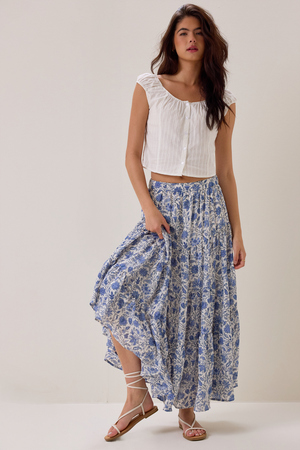 Solara Tiered Maxi Skirt - Altar'd State - 