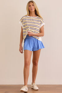 Sprint Stripe Tee Detail 3 - Altar'd State