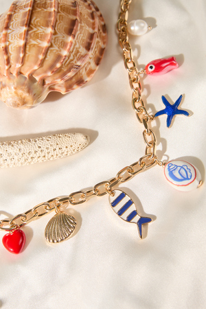 Coastal Charm Dangle Necklace - Altar'd State - 
