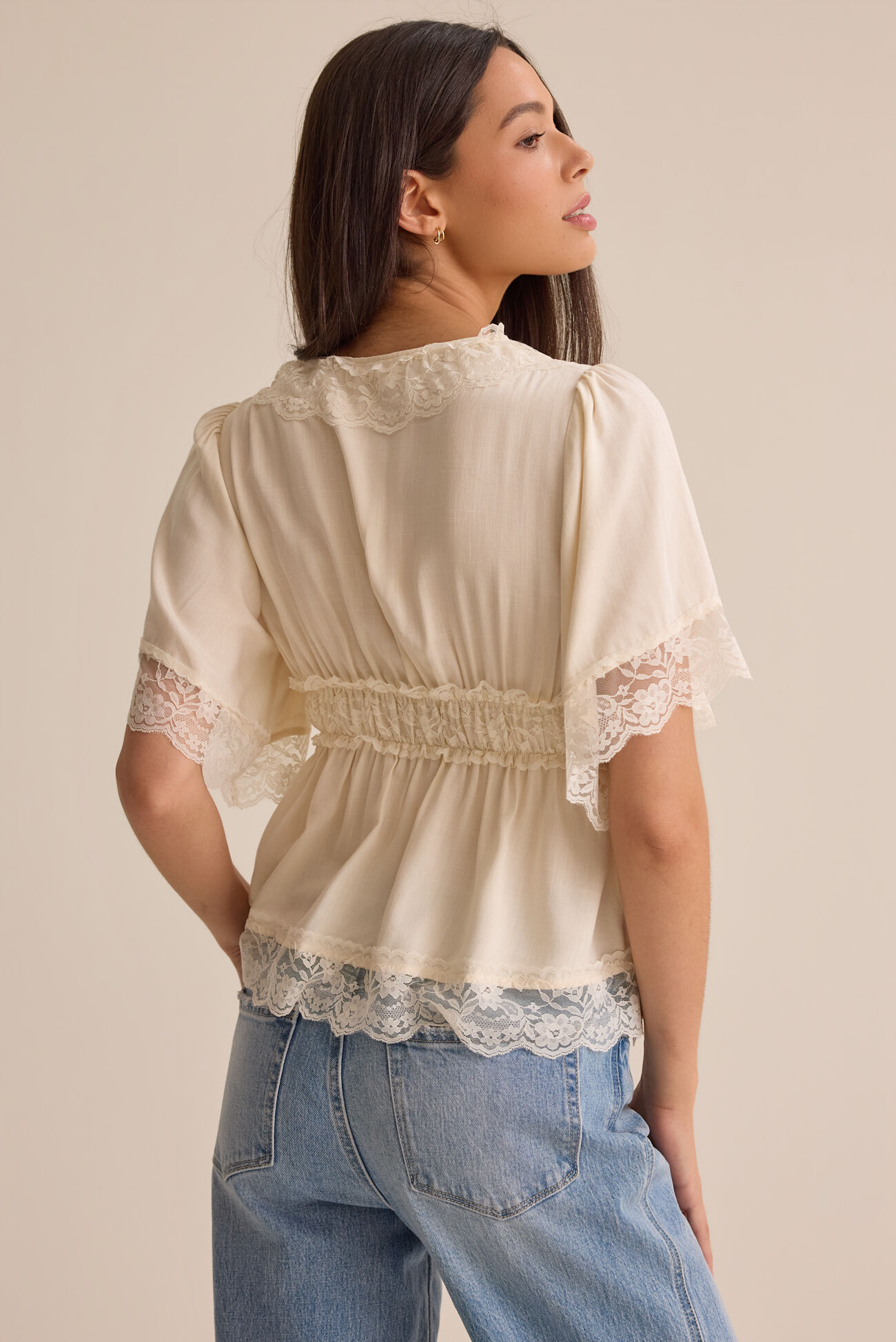 Evanelle Lace Babydoll Top