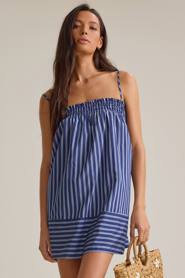 Kira Striped Mini Dress Detail 2 - Altar'd State