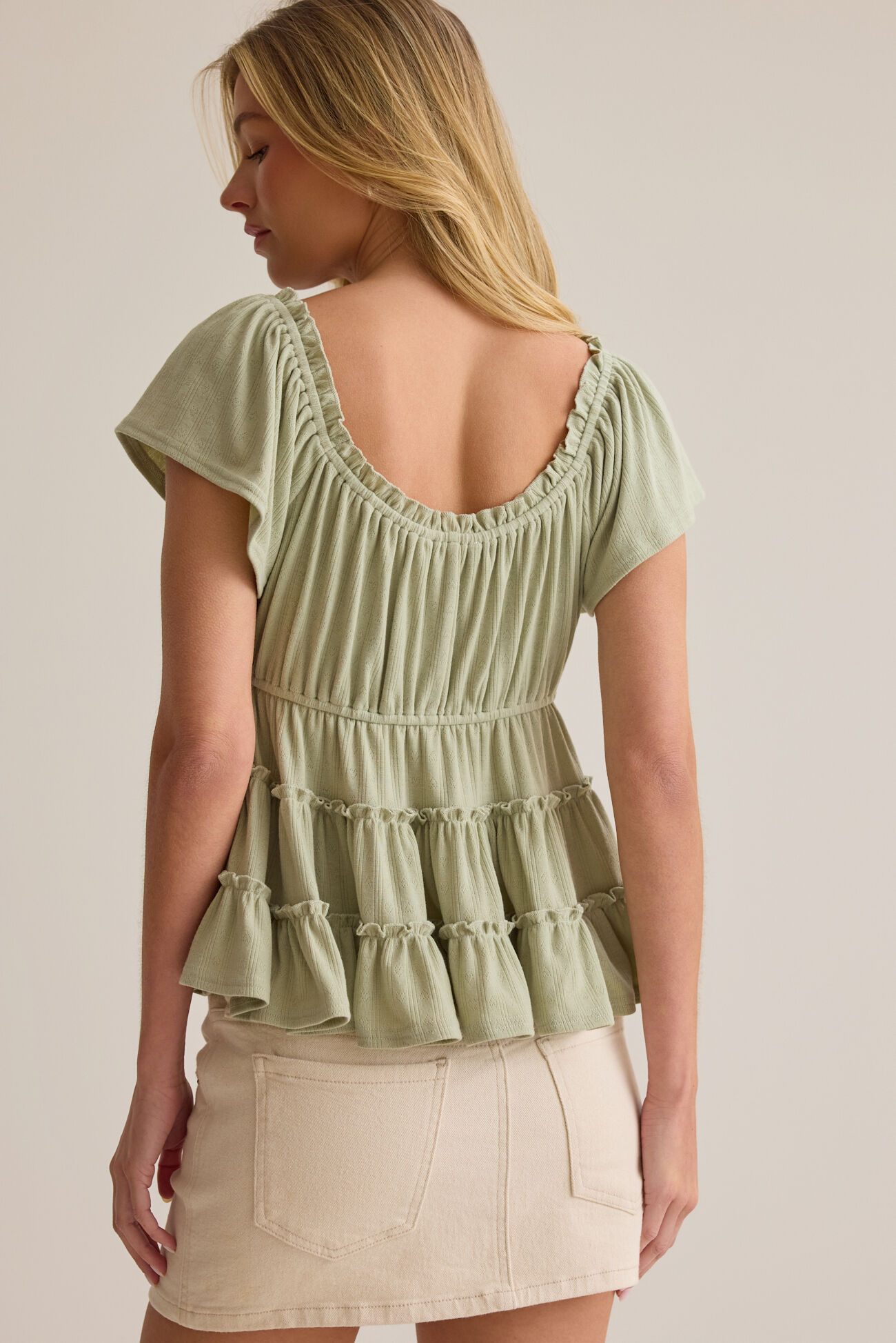 Jilliann Tiered Babydoll Top