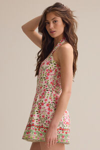 Soleil Floral Halter Romper Detail 5 - Altar'd State