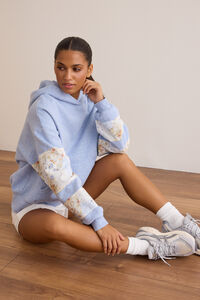 Champ Patchwork Hoodie Detail 4 - Altar'd State
