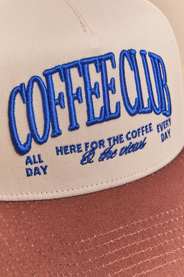 Coffee Club Trucker Hat Detail 2 - Altar'd State